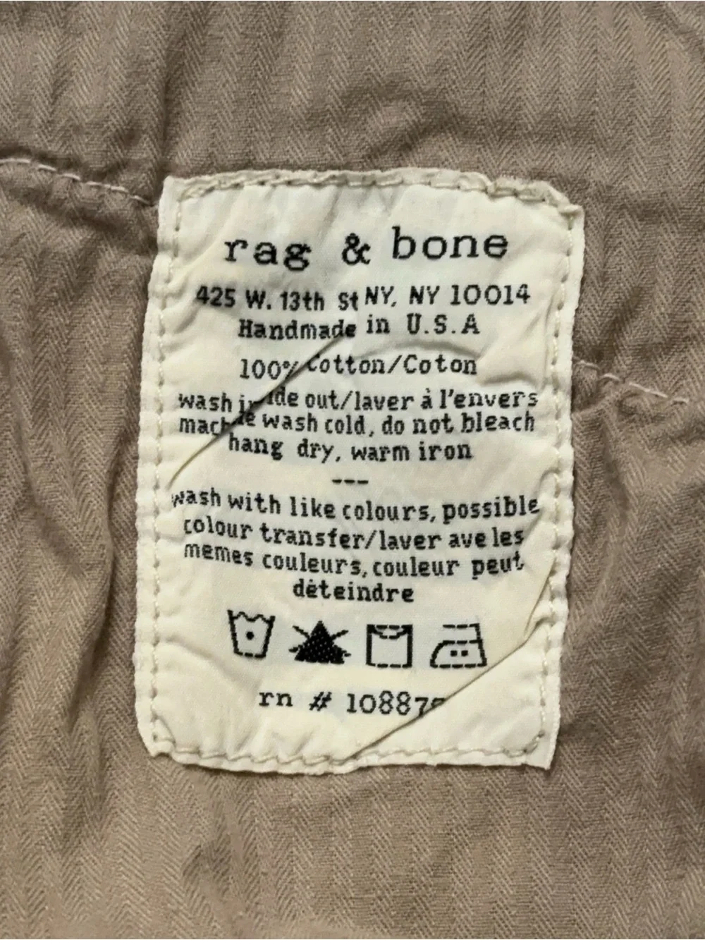 Rag & Bone Jeans Mens Size 32 RB 15X Slim Straight Button Fly Handmade Gray
